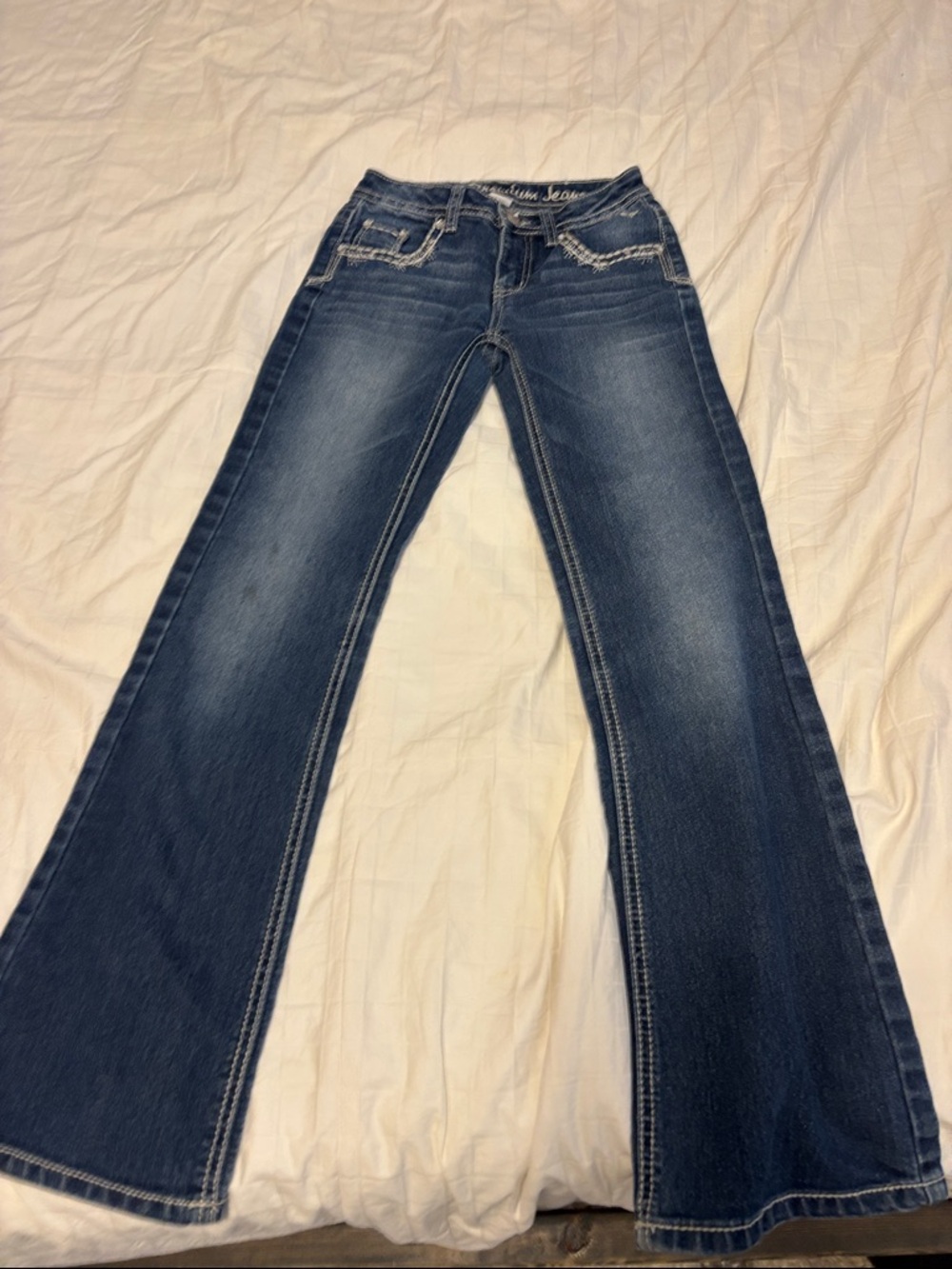 Justice Girls Blue Bootcut Jeans simply low size 12